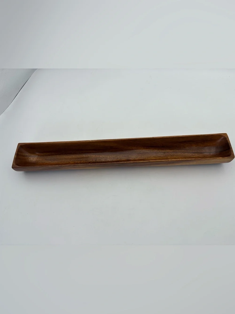 Gorgeous Mid-Century Modern Wooden Elongated Serving Tray